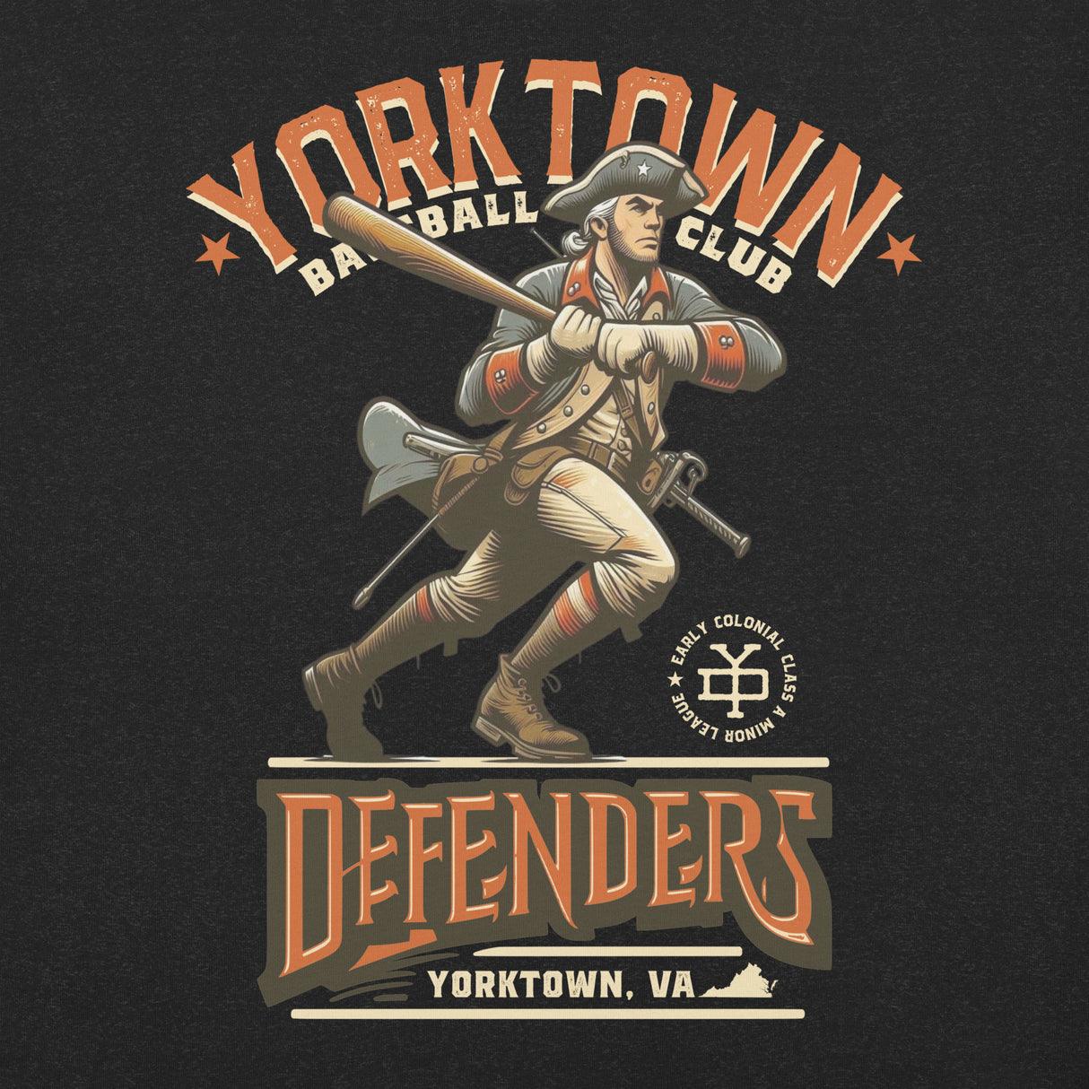 Vintage defenders mascot artwork – close-up design detail