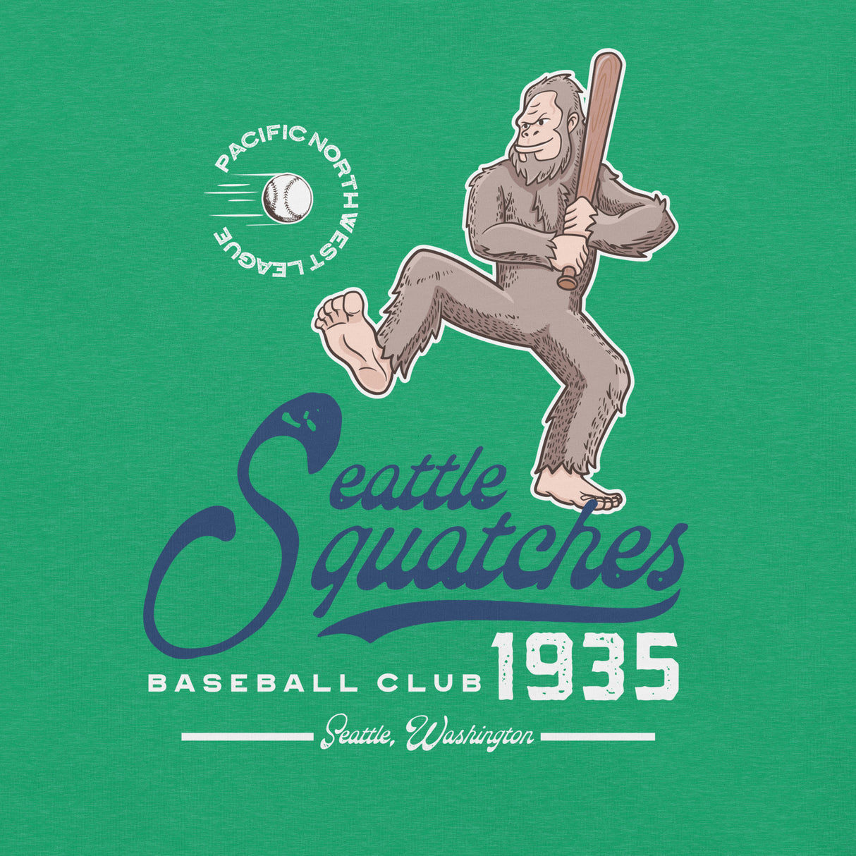 Seattle Squatches Bigfoot mascot tee