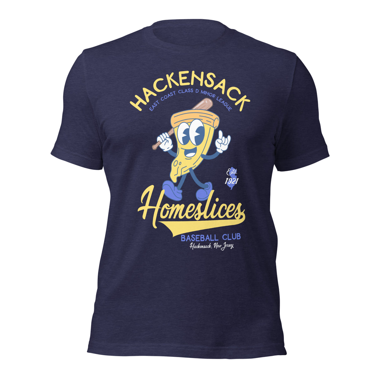 Hackensack Homeslices pizza mascot shirt