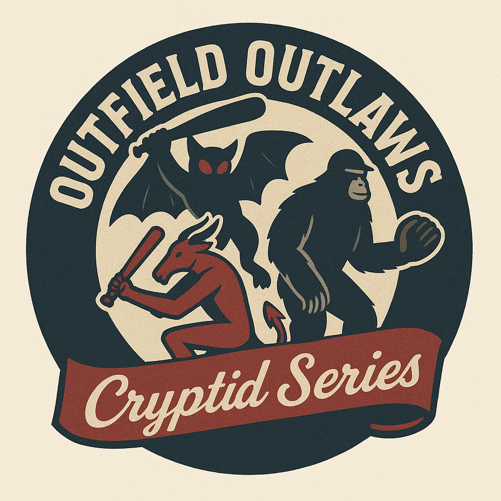 Outfield Outlaws Cryptid Series mascot logo