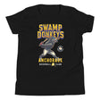 Anchorage Swamp Donkeys Youth T-Shirt – Moose Mascot Flat Lay