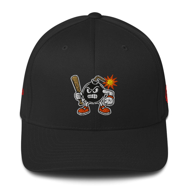  Embroidered Brookhaven Bangers mascot on front of Outfield Outlaws fitted hat