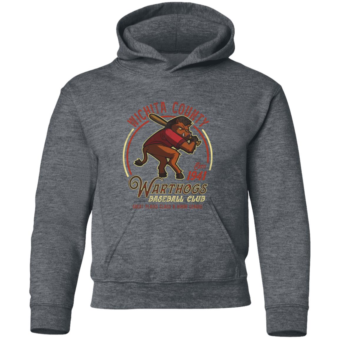 Wichita County Warthogs Retro Minor League Baseball Team-Youth Pullover Hoodie