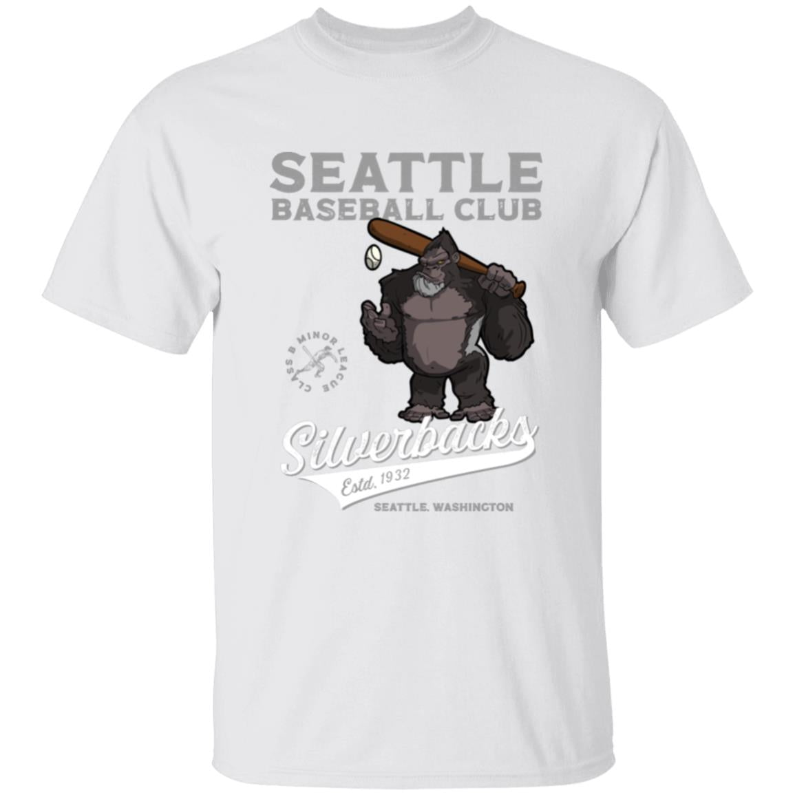 Seattle Silverbacks Retro Minor League Baseball Team Youth  Cotton T-Shirt