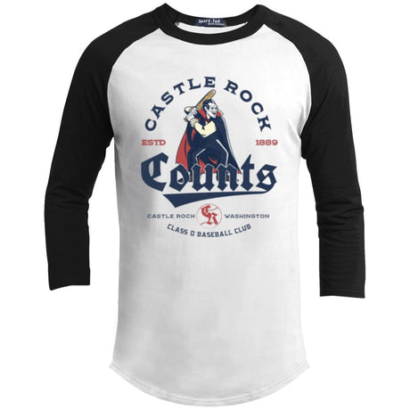 Castle Rock Counts Retro Minor League Baseball Team-Youth 3/4 Raglan Sleeve Shirt