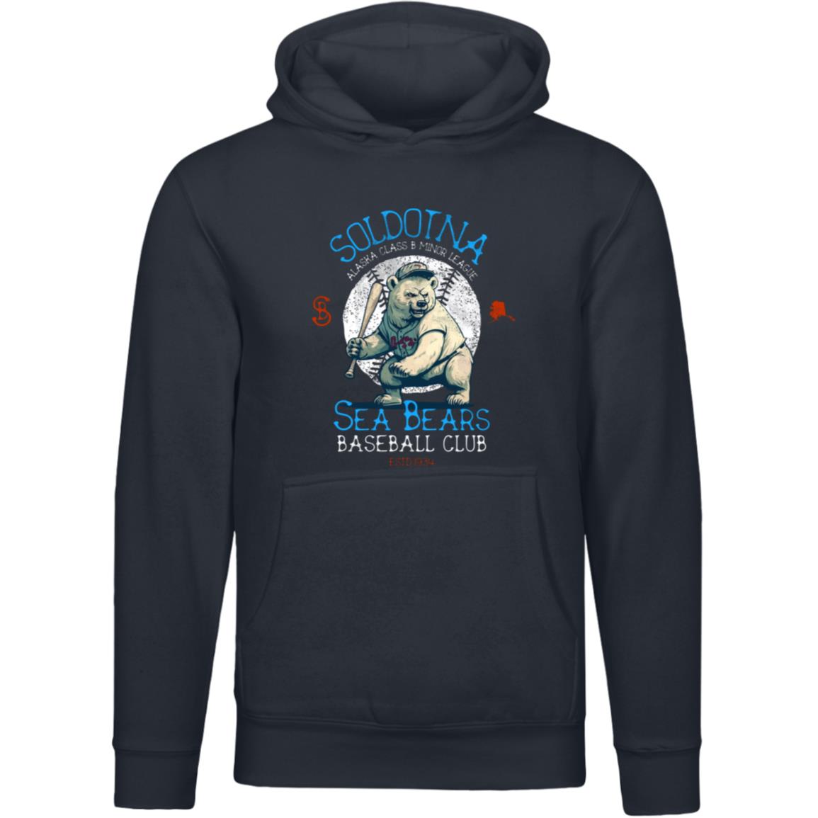 Soldotna Sea Bears Retro Minor League Baseball Team Unisex Luxury Hoodie