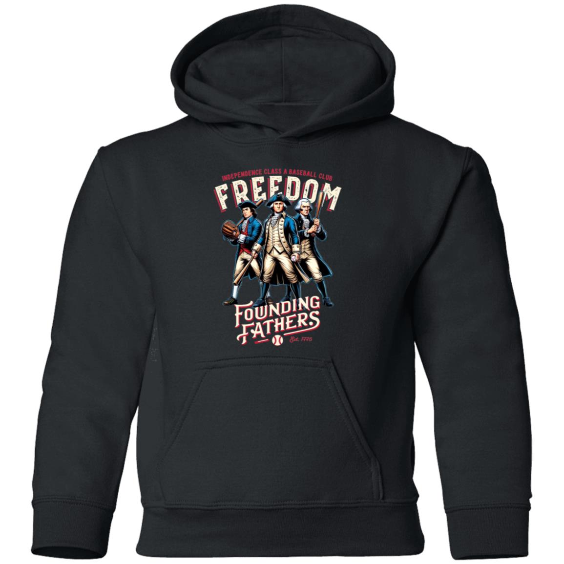 Freedom Founding Fathers Retro Minor League Baseball Team-Youth Pullover Hoodie