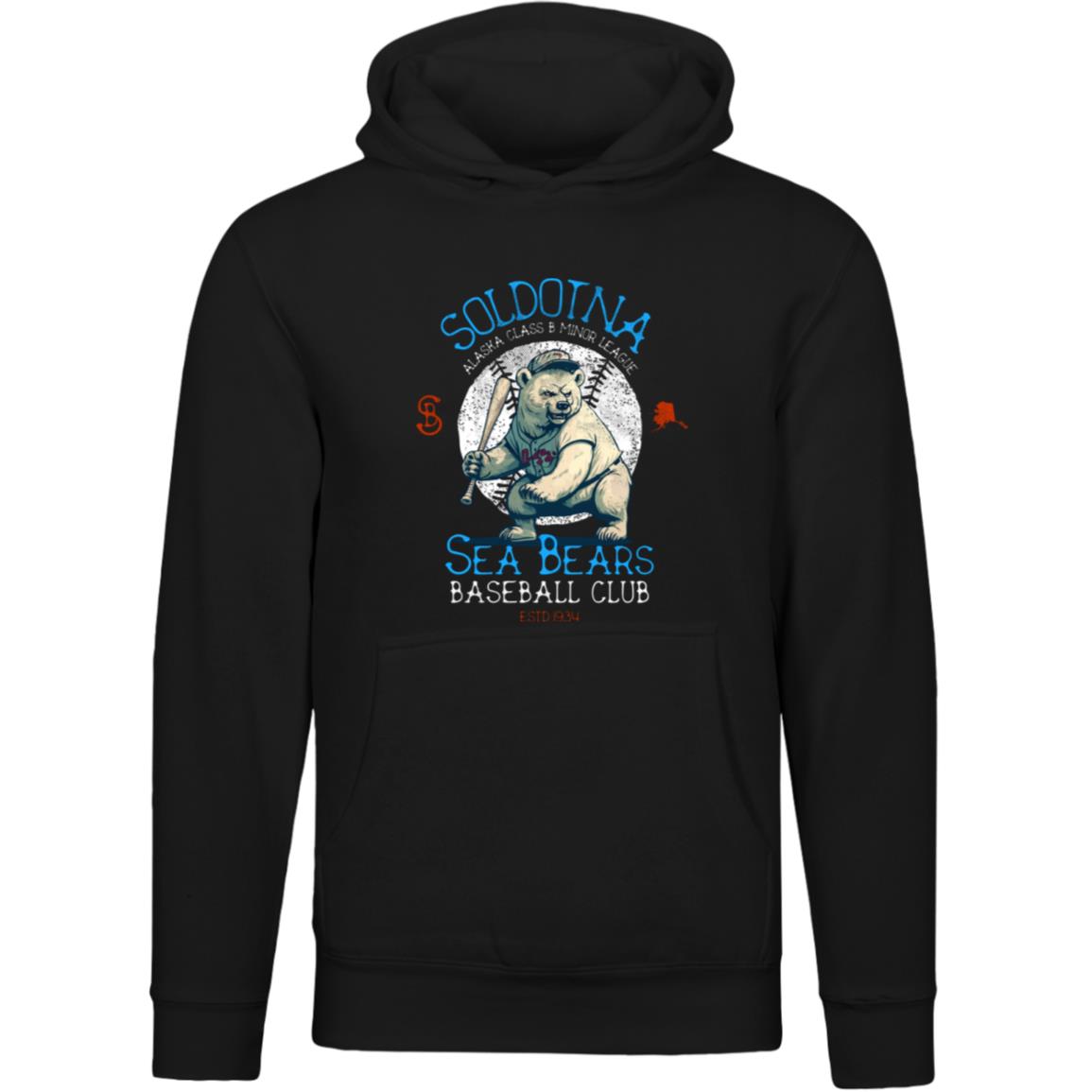 Soldotna Sea Bears Retro Minor League Baseball Team Unisex Luxury Hoodie