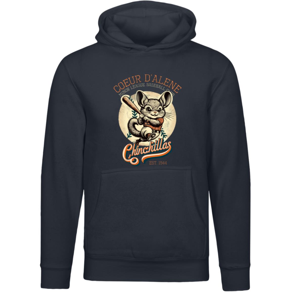 Coeur D'Alene Chinchillas Retro Minor League Baseball Team Unisex Luxury Hoodie