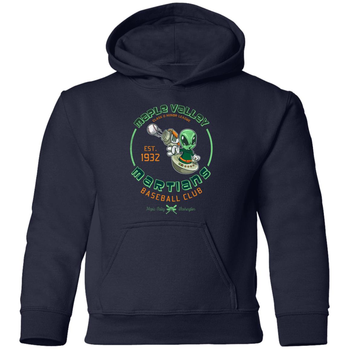 Maple Valley Martians Retro Minor League Baseball Team-Youth Pullover Hoodie