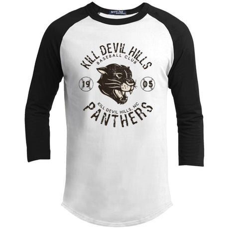 Kill Devil Hills Panthers Retro Minor League Baseball Team-Youth 3/4 Raglan Sleeve Shirt