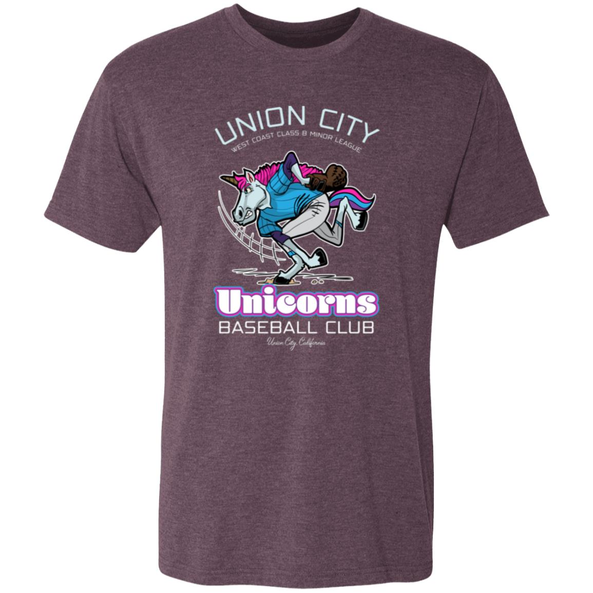 Union City Unicorns Minor League Baseball Team Triblend T-Shirt