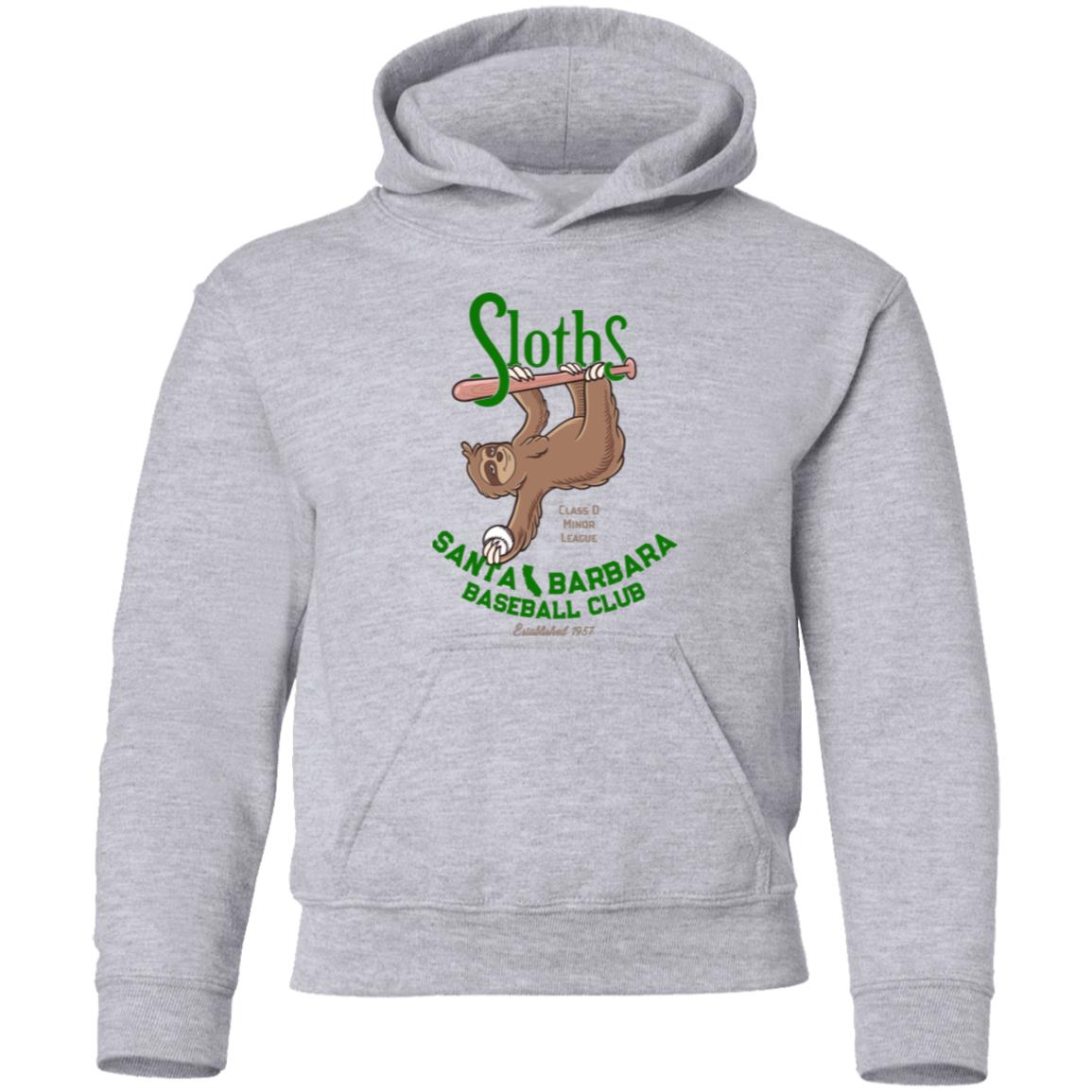 Santa Barbara Sloths Baseball Team Youth Pullover Hoodie