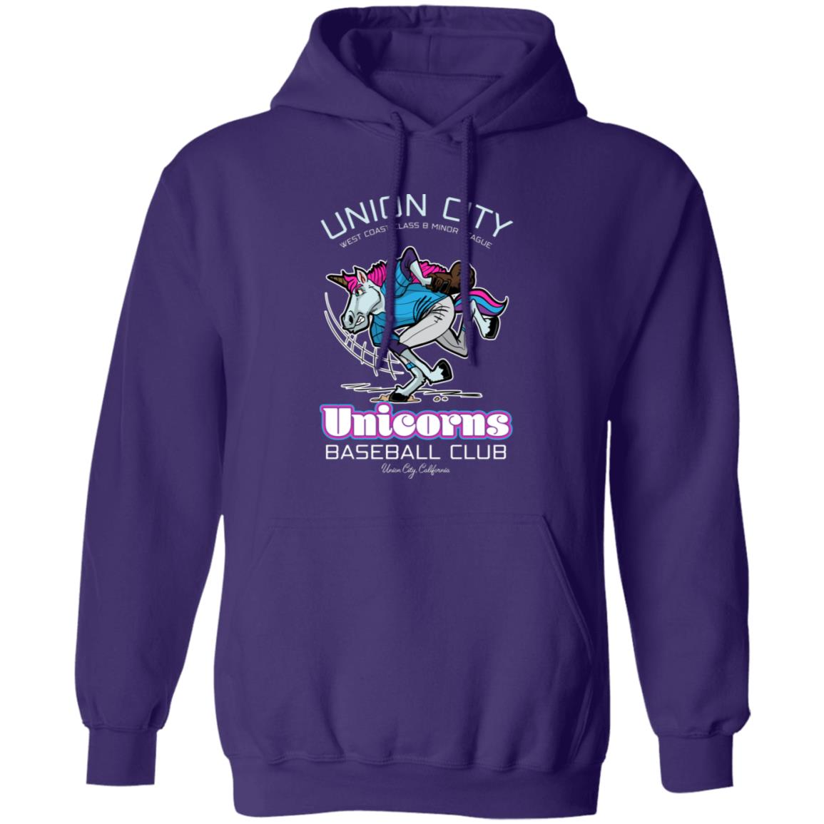 Union City Unicorns Minor League Baseball Team Pullover Hoodie