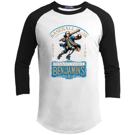 Pennsylvania Benjamins Retro Minor League Baseball Team-Youth 3/4 Raglan Sleeve Shirt