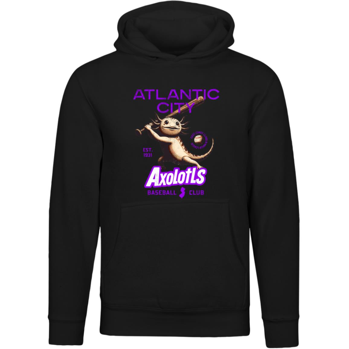 Atlantic City Axolotls Retro Minor League Baseball Team-Unisex Luxury Hoodie