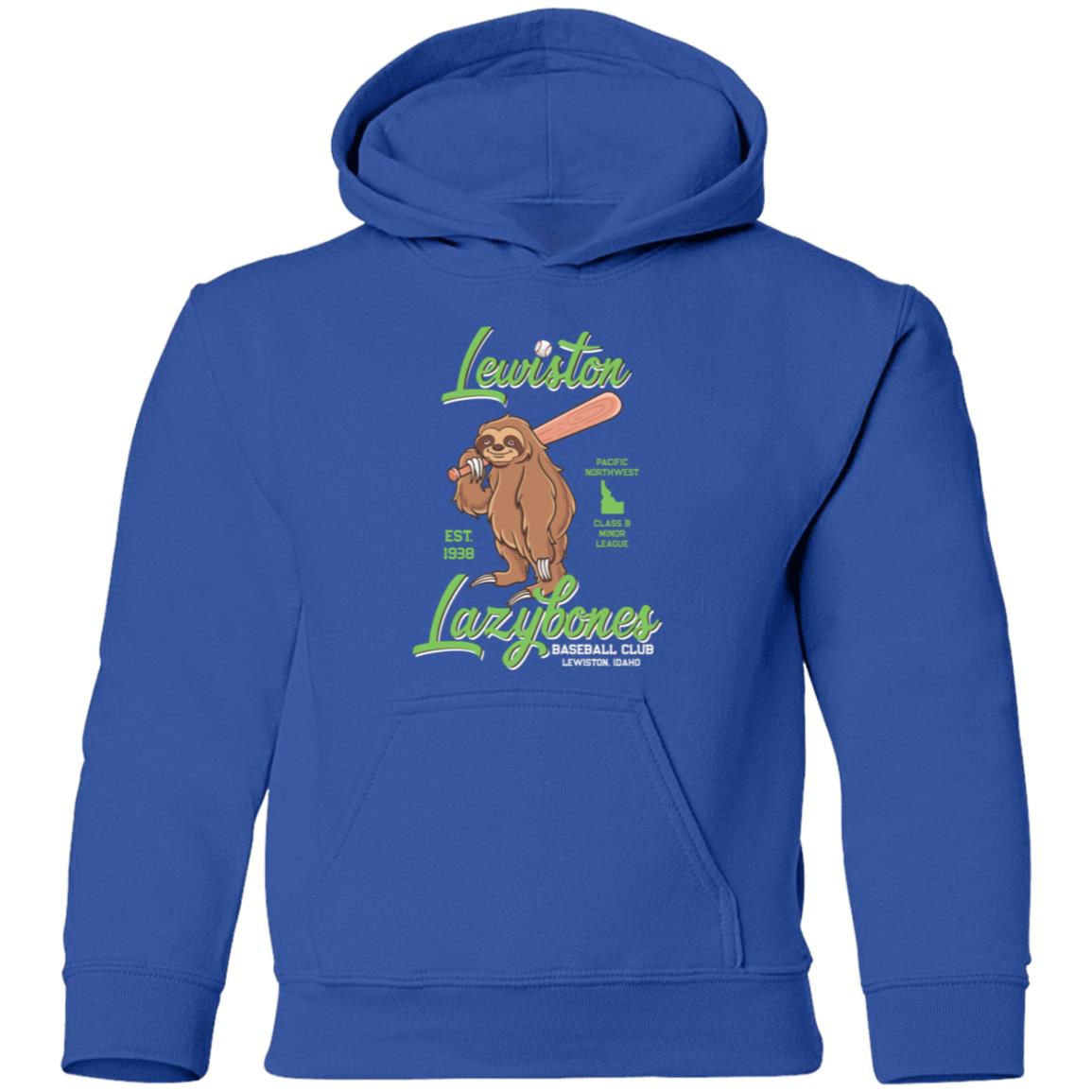 Lewiston Lazybones Retro Minor League Baseball Team-Youth Pullover Hoodie