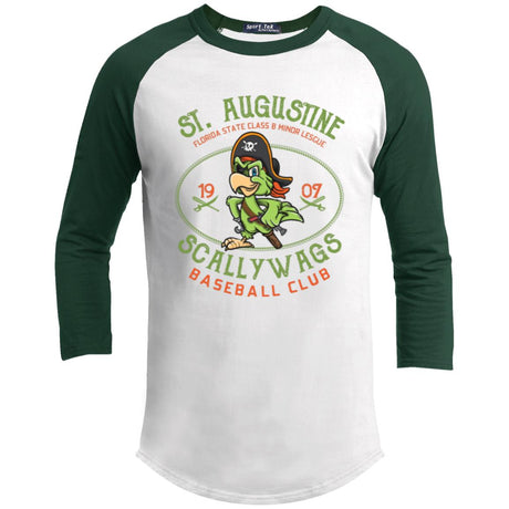 St. Augustine Scallywags Retro Minor League Baseball Team-Youth 3/4 Raglan Sleeve Shirt