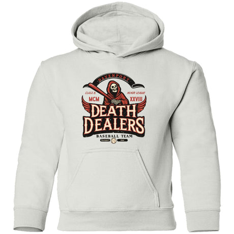 Davenport Death Dealers Retro Minor League Baseball Team-Youth Pullover Hoodie
