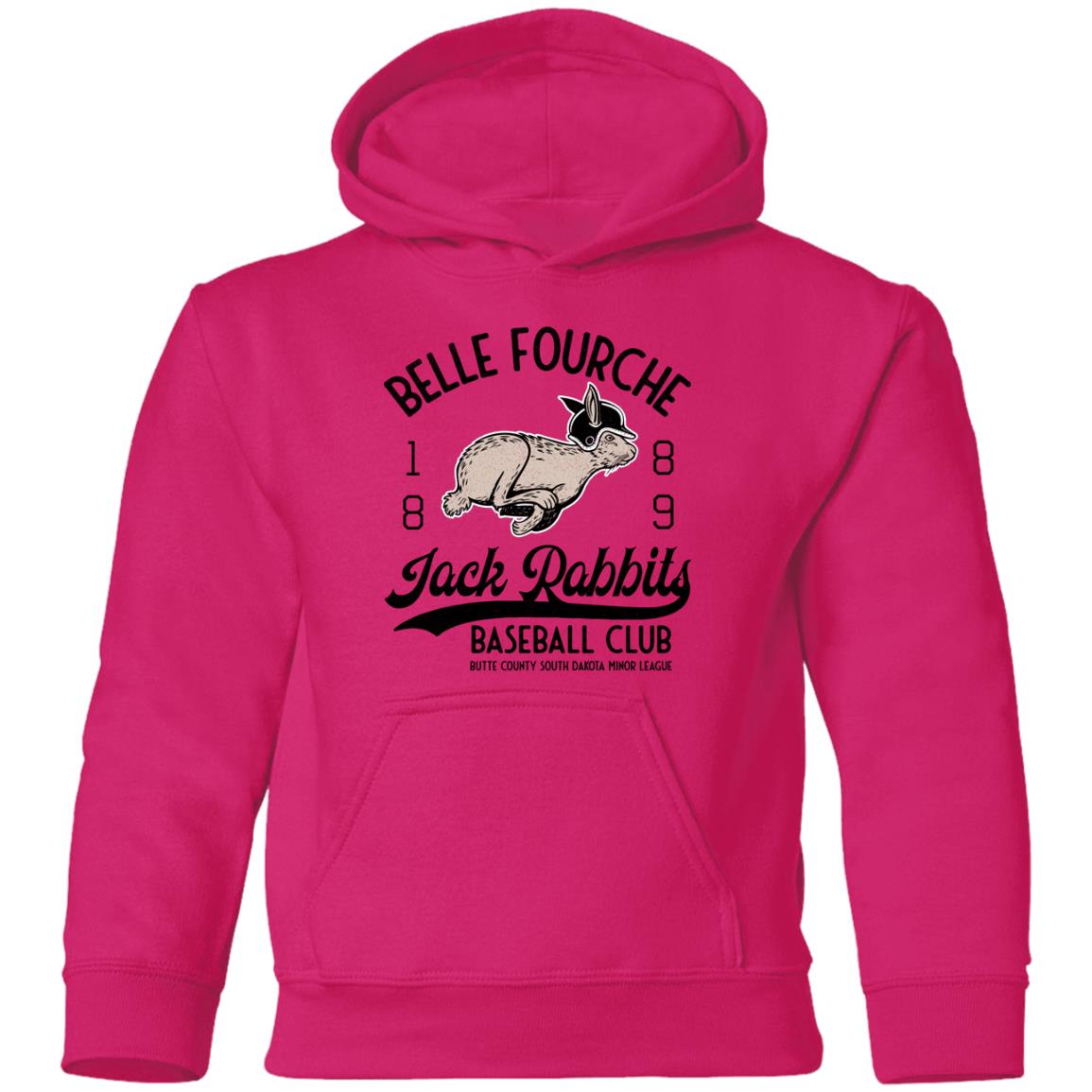 Belle Fourche Jack Rabbits Retro Minor League Baseball Team-Youth Pullover Hoodie