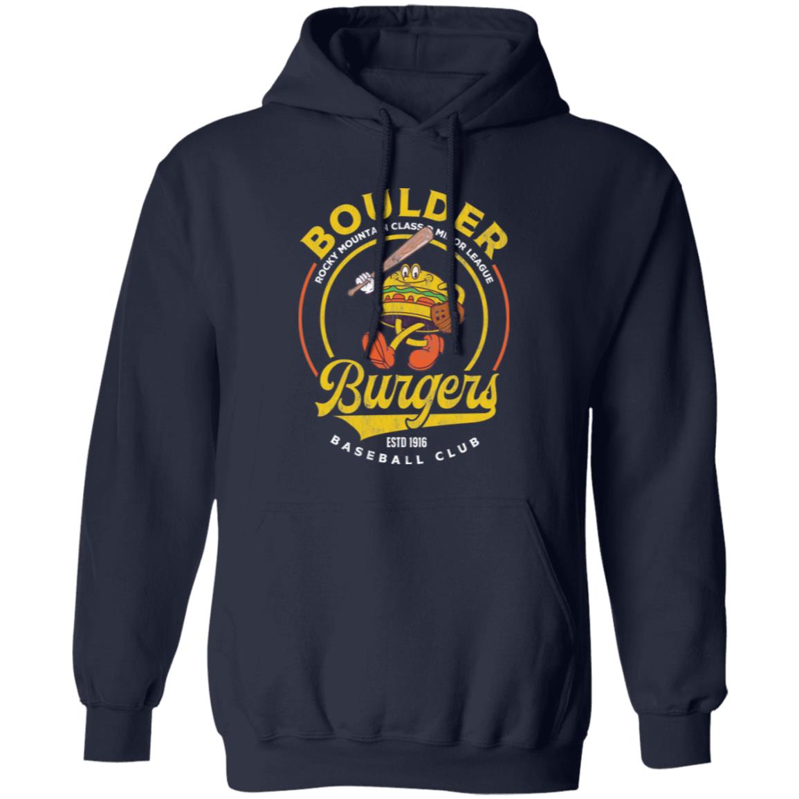 Boulder Burgers Retro Minor League Baseball Team-Unisex Premium Hoodie