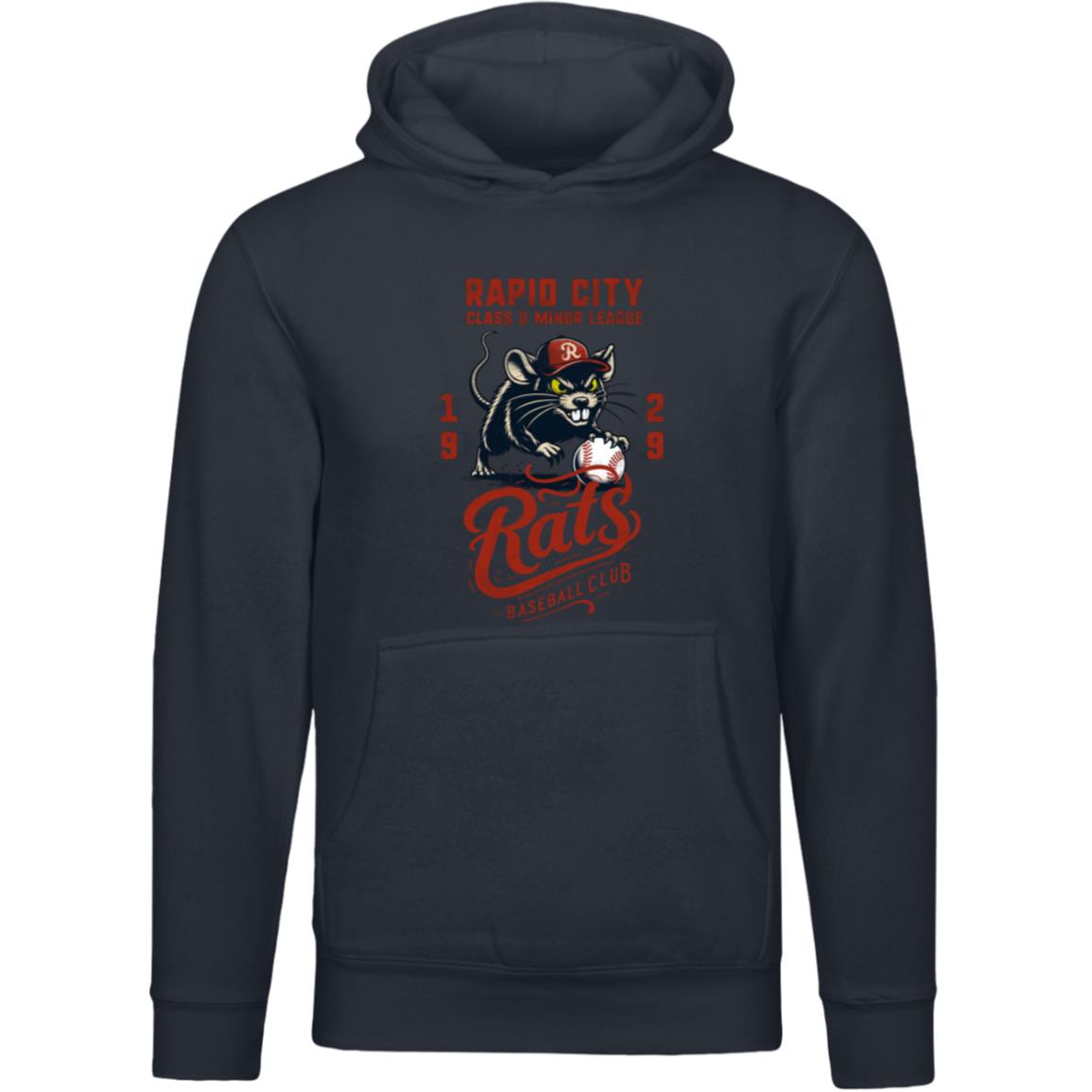 Rapid City Rats Retro Minor League Baseball Team-Unisex Luxury Hoodie