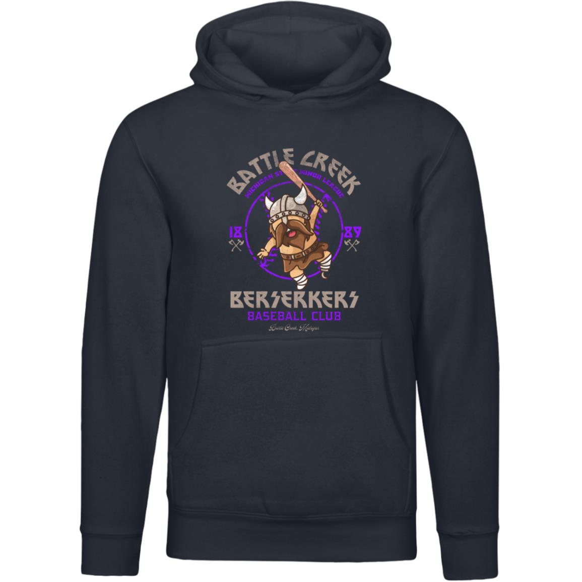 Battle Creek Berserkers Minor League Baseball Team Unisex Luxury Hoodie