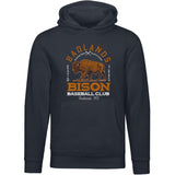 Badlands Bison Retro Minor League Baseball Team-Unisex Luxury Hoodie