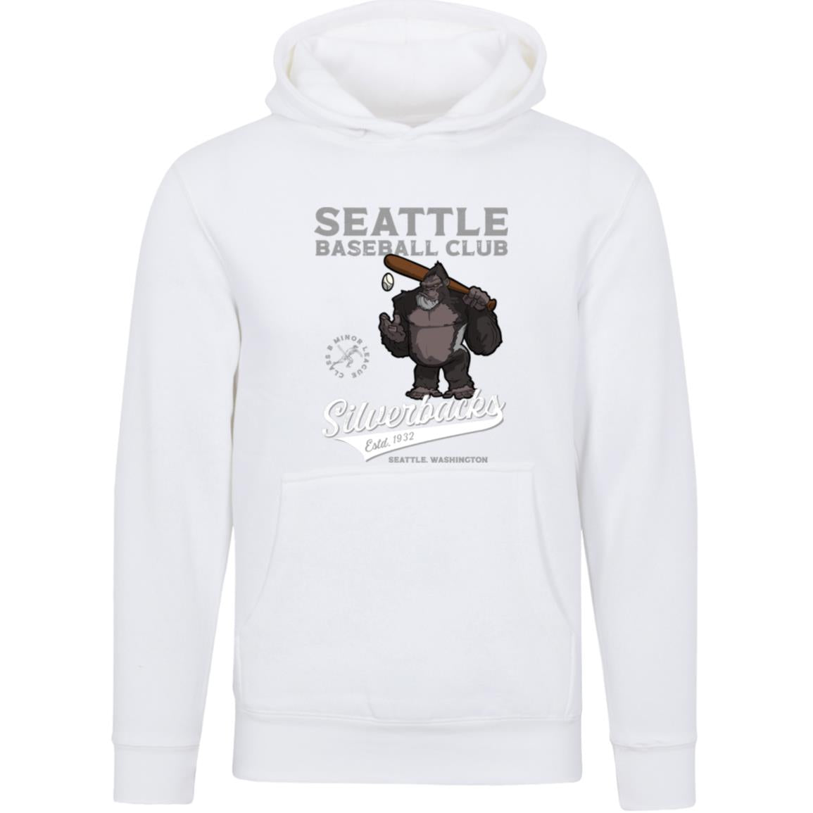 Seattle Silverbacks Retro Minor League Baseball Team Unisex Luxury Hoodie