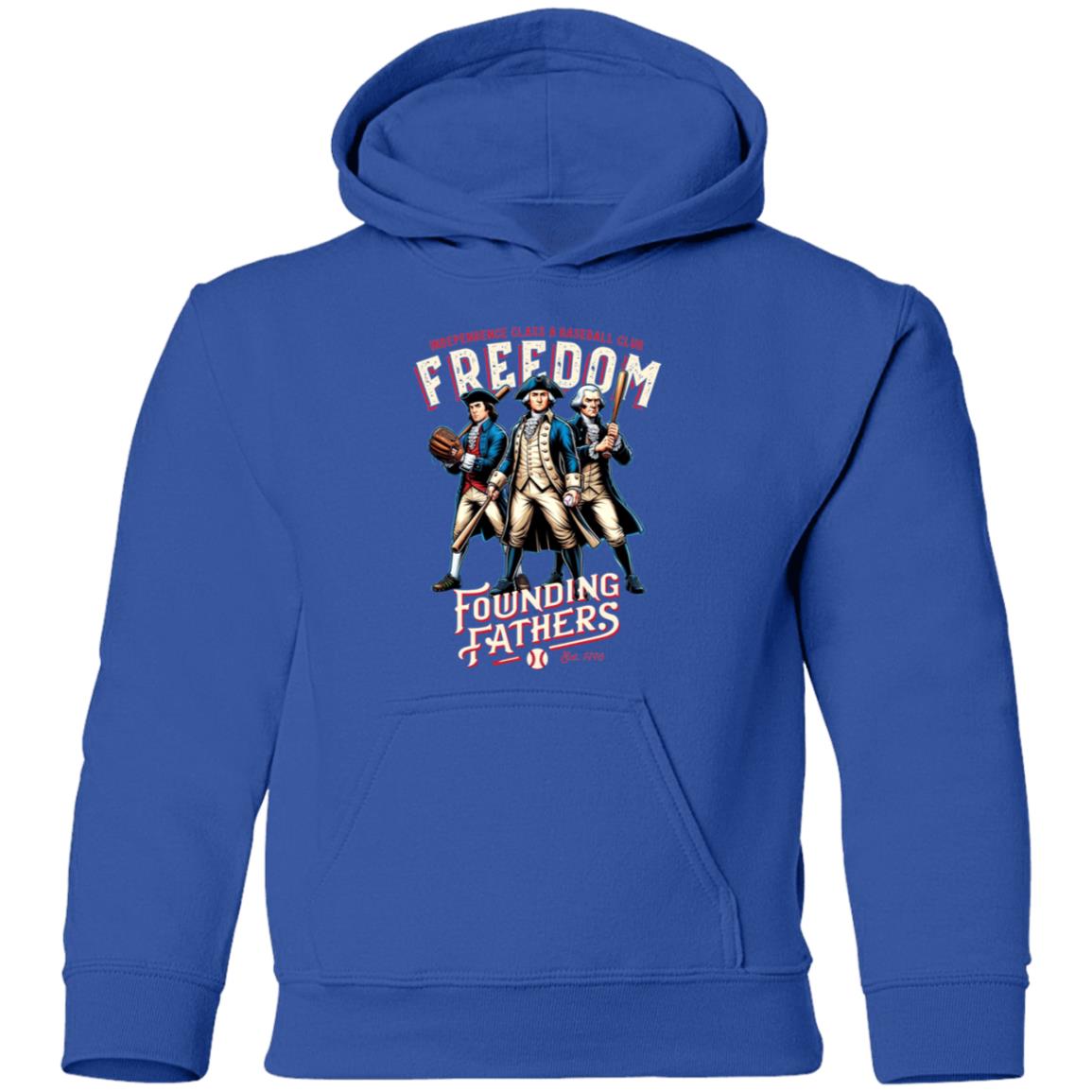 Freedom Founding Fathers Retro Minor League Baseball Team-Youth Pullover Hoodie