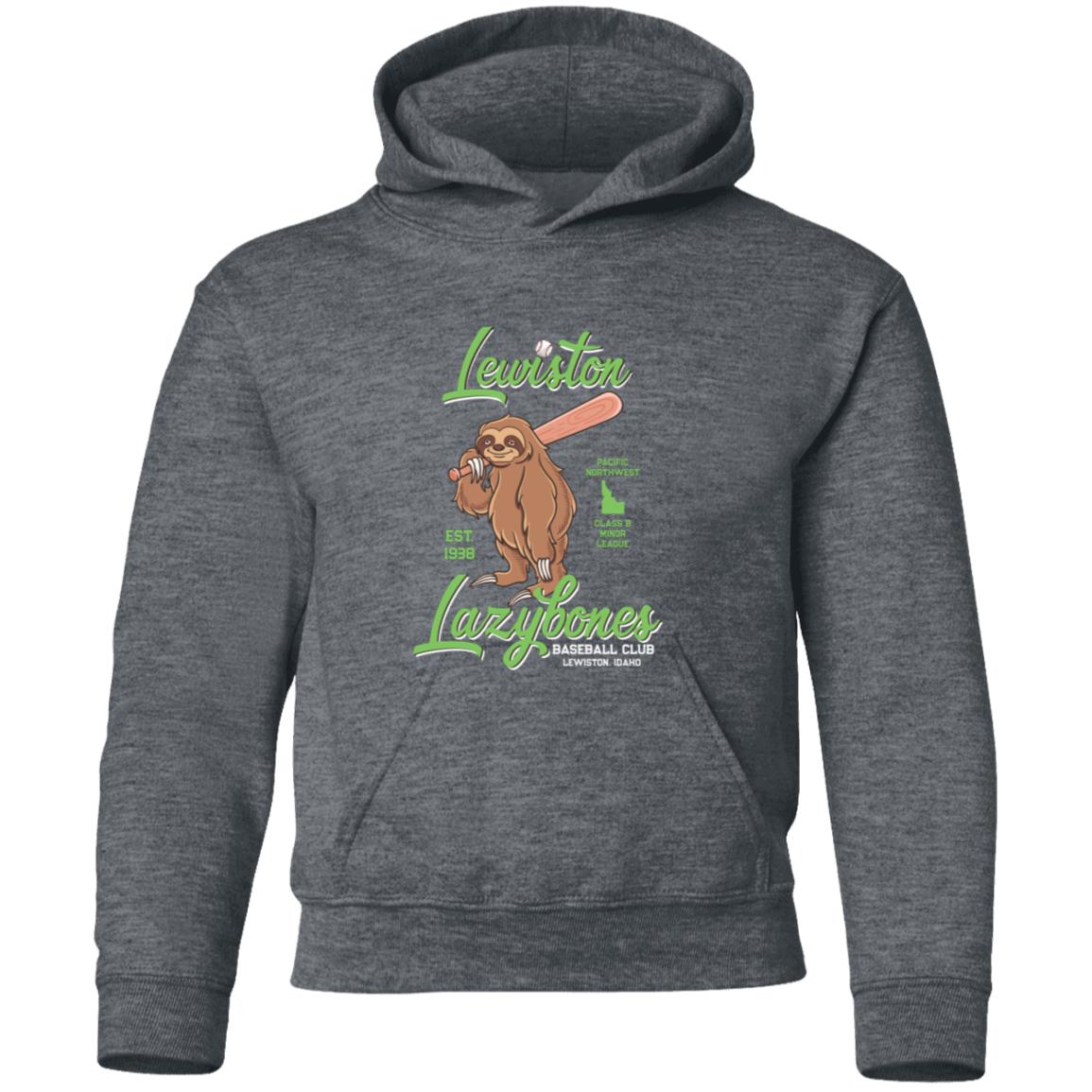 Lewiston Lazybones Retro Minor League Baseball Team-Youth Pullover Hoodie