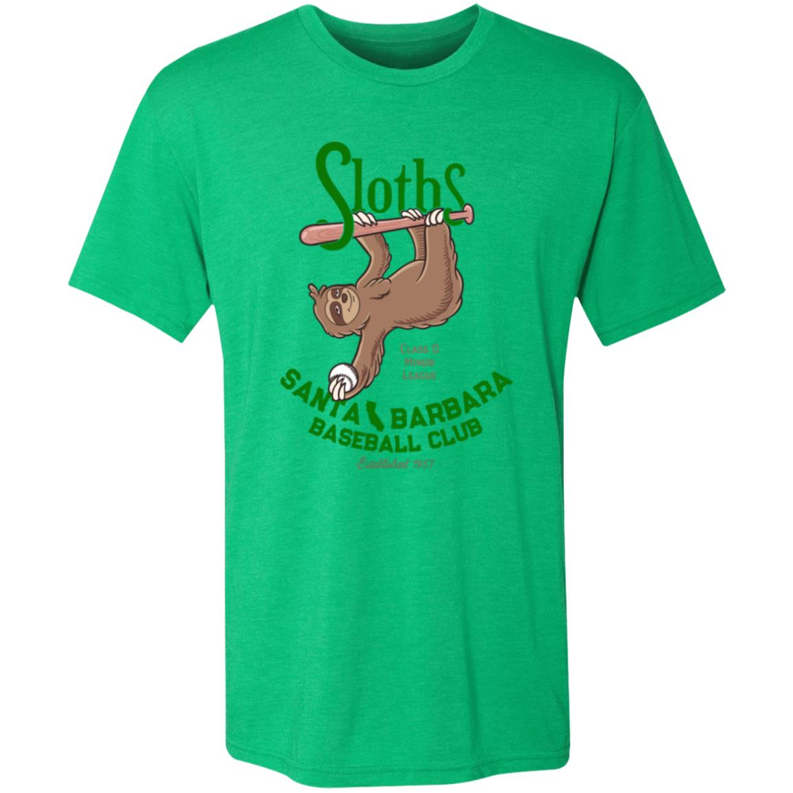 Santa Barbara Sloths Baseball Team Triblend T-Shirt