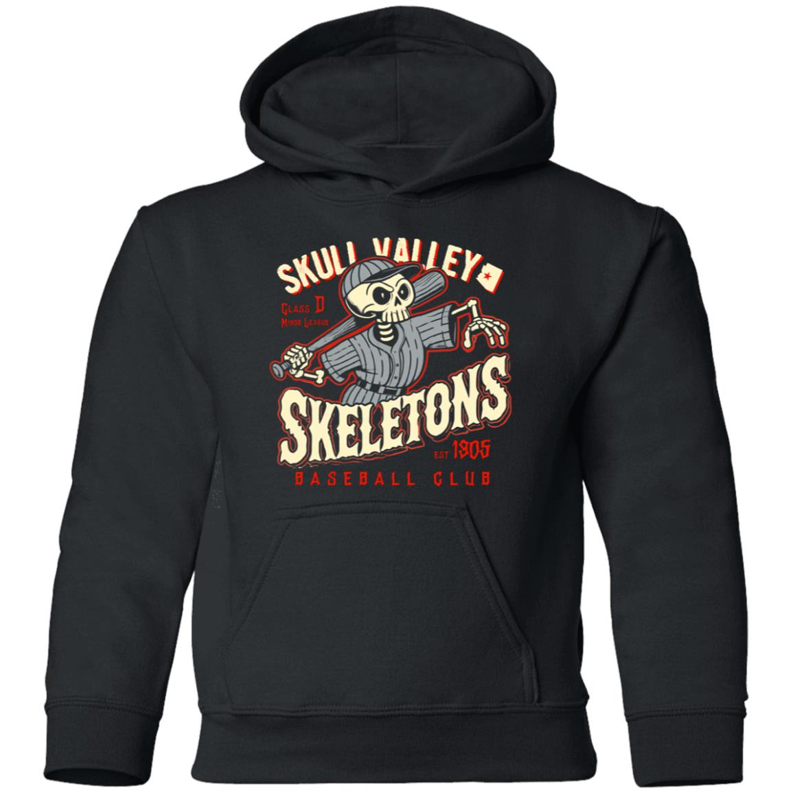 Skull Valley Skeletons Minor League Baseball Team Youth Pullover Hoodie