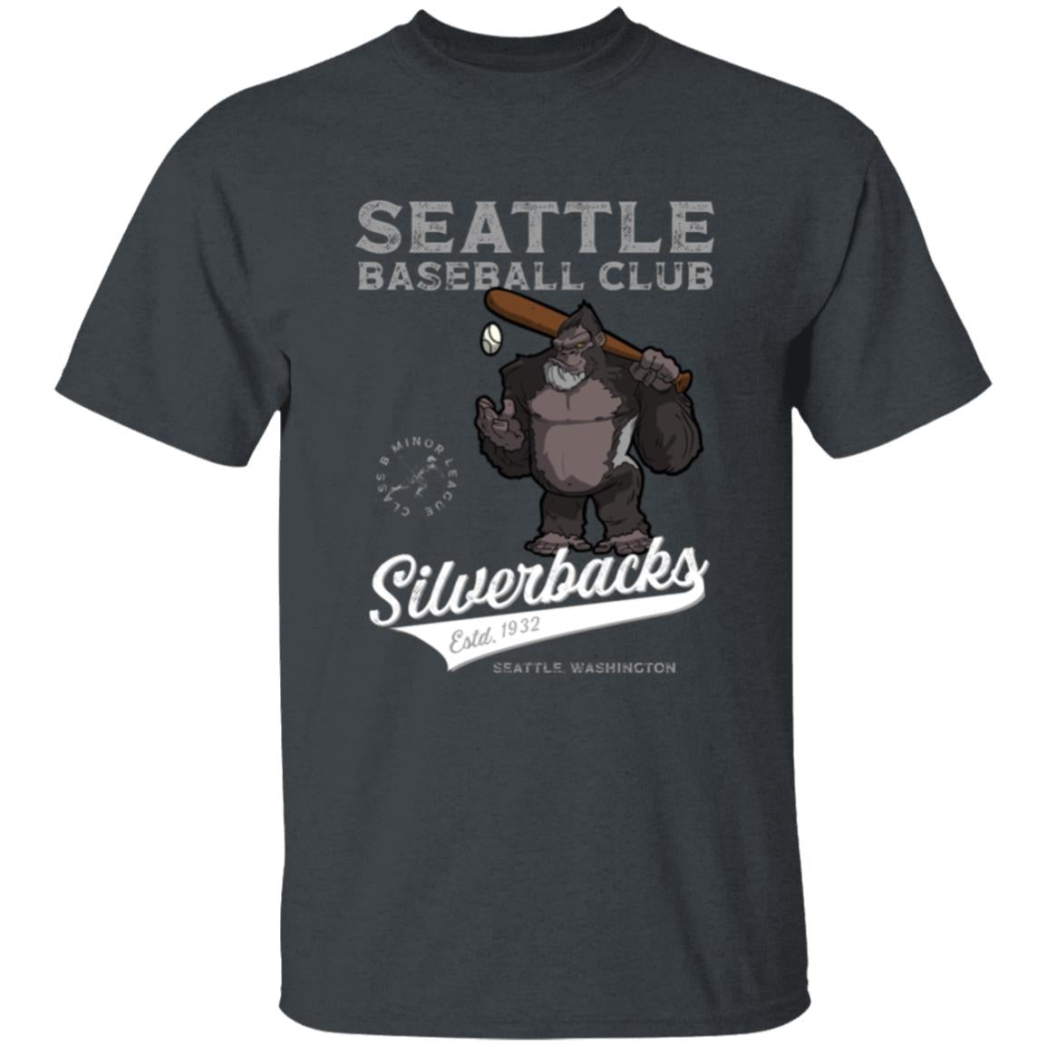 Seattle Silverbacks Retro Minor League Baseball Team Youth  Cotton T-Shirt