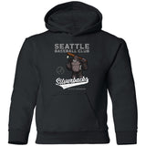 Seattle Silverbacks Retro Minor League Baseball Team Youth Pullover Hoodie