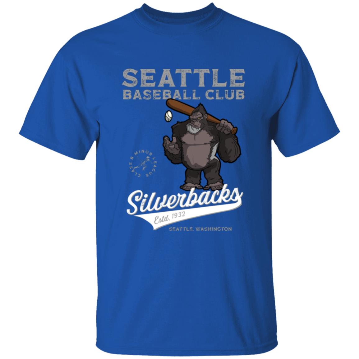 Seattle Silverbacks Retro Minor League Baseball Team Youth  Cotton T-Shirt