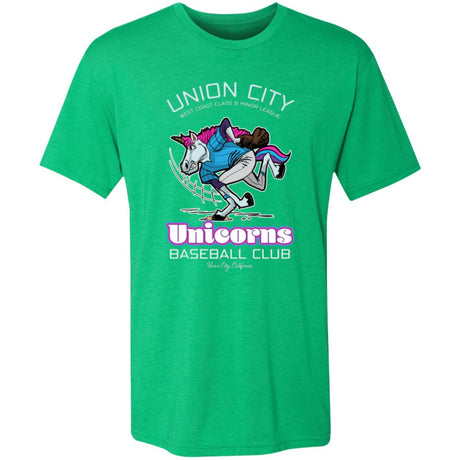 Union City Unicorns Minor League Baseball Team Triblend T-Shirt