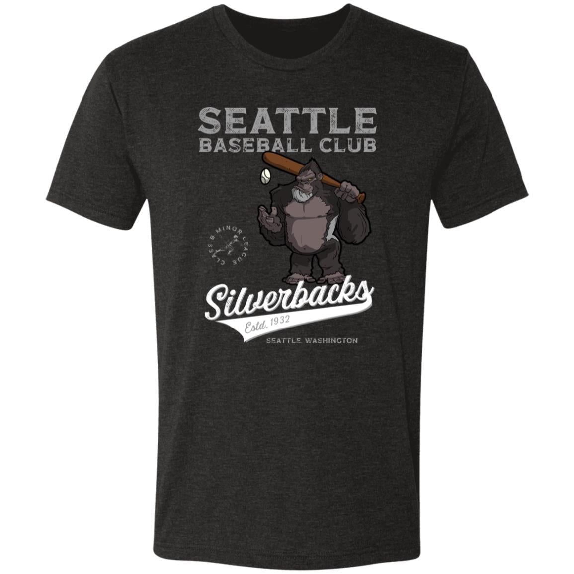 Seattle Silverbacks Retro Minor League Baseball Team Triblend T-Shirt