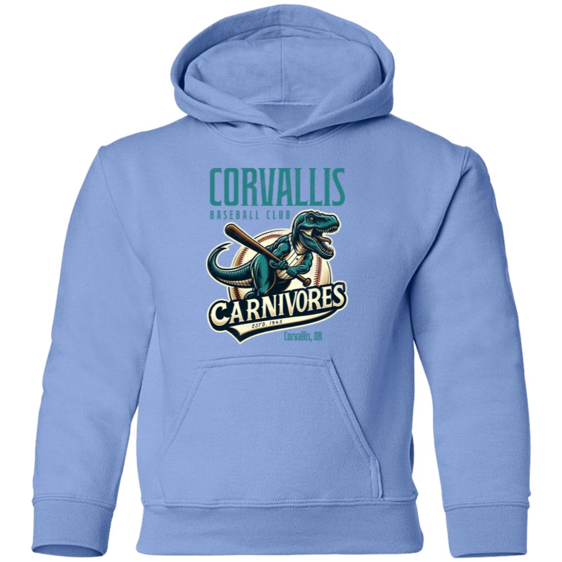 Corvallis Carnivores Retro Minor League Baseball Team-Youth Pullover Hoodie