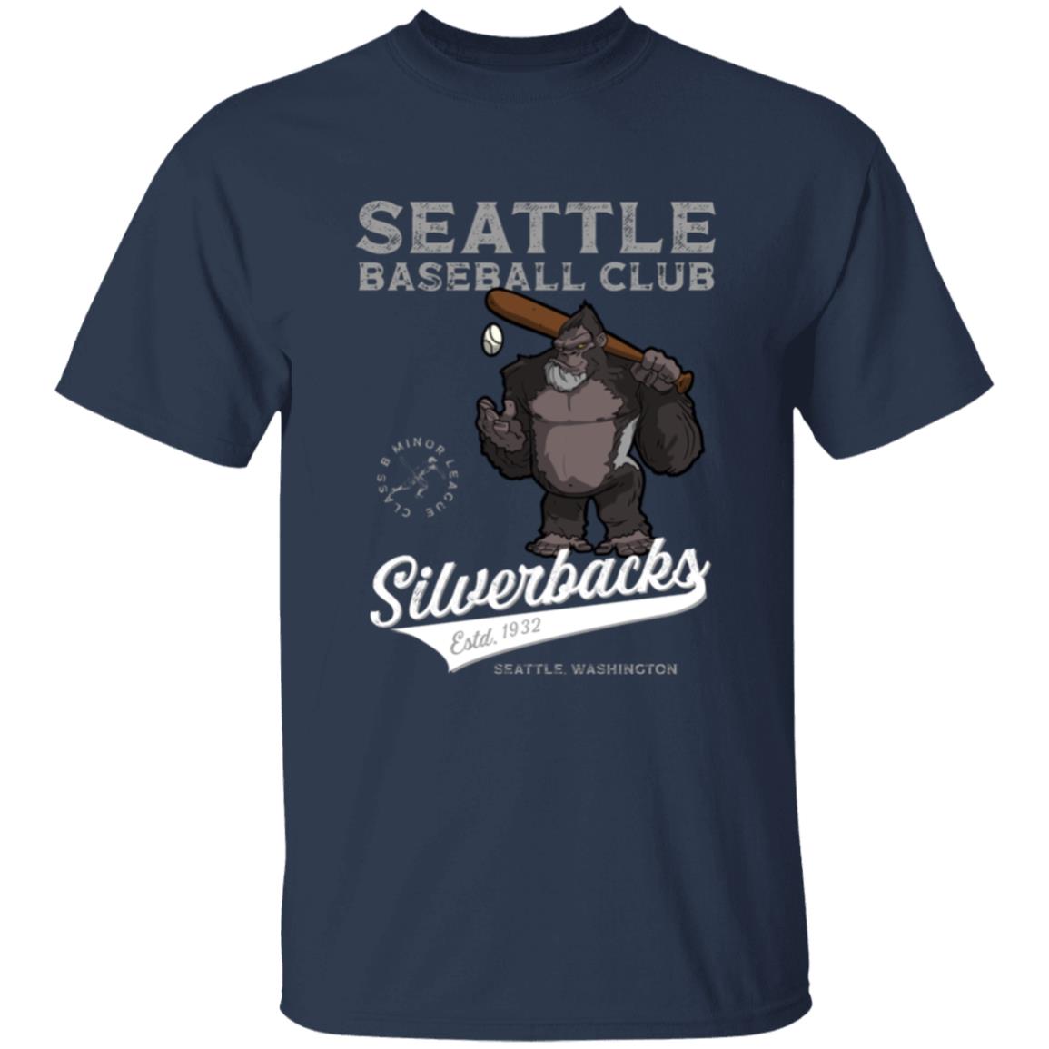 Seattle Silverbacks Retro Minor League Baseball Team Youth  Cotton T-Shirt