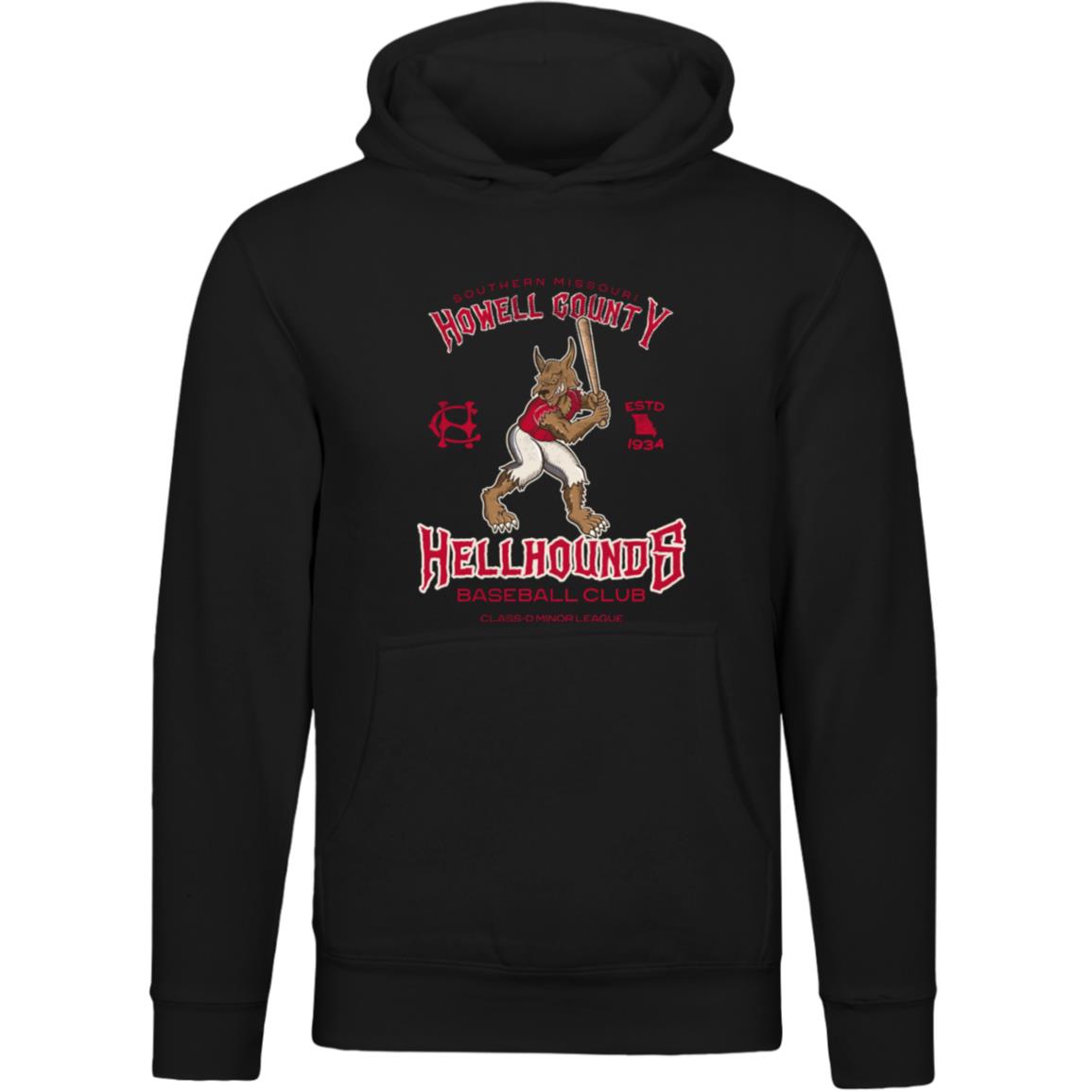 Howell County Hellhounds Baseball Team Unisex Luxury Hoodie