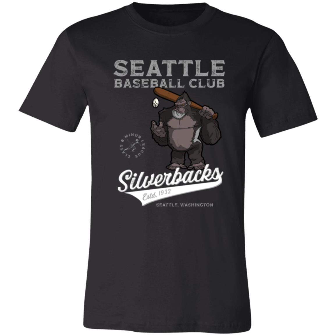 Seattle Silverbacks Retro Minor League Baseball Team T-Shirt