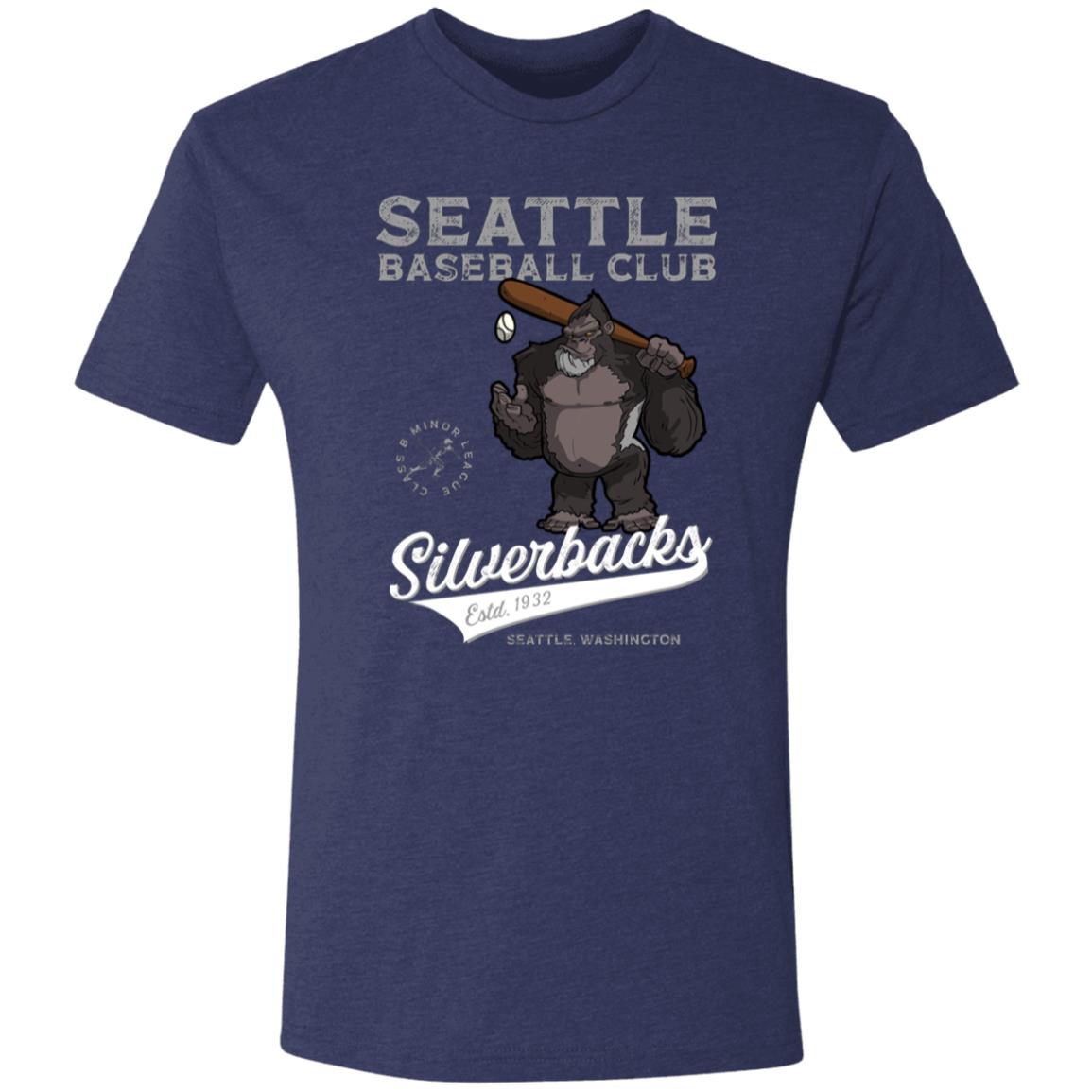 Seattle Silverbacks Retro Minor League Baseball Team Triblend T-Shirt