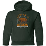 Badlands Bison Retro Minor League Baseball Team-Youth Pullover Hoodie