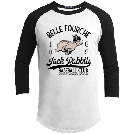 Belle Fouche Jack Rabbits Retro Minor League Baseball Team-Youth 3/4 Raglan Sleeve Shirt