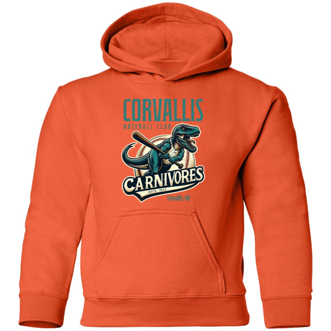 Corvallis Carnivores Retro Minor League Baseball Team-Youth Pullover Hoodie