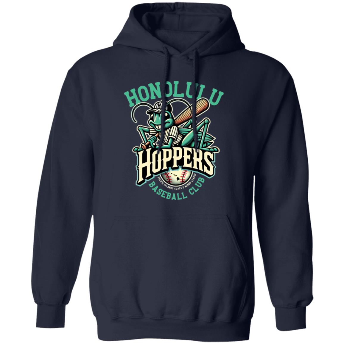 Honolulu Hoppers Minor League Baseball Team Pullover Hoodie