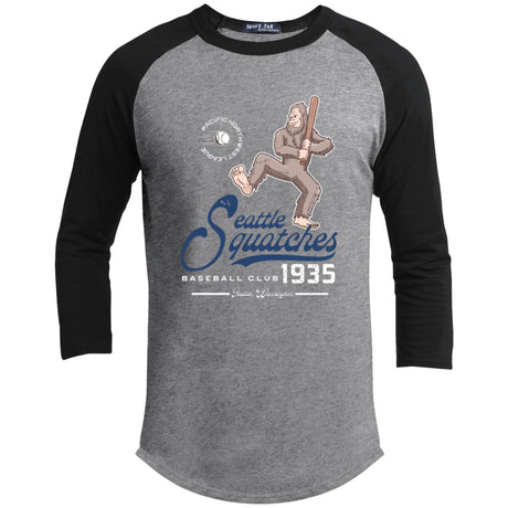 Seattle Squatches Retro Minor League Baseball Team-Youth 3/4 Raglan Sleeve Shirt