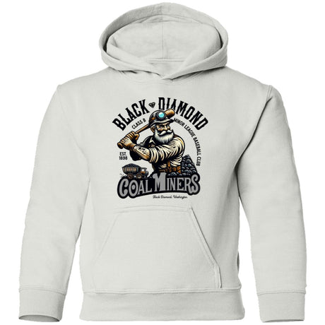 Black Diamond Miners Retro Minor League Baseball Team-Youth Pullover Hoodie