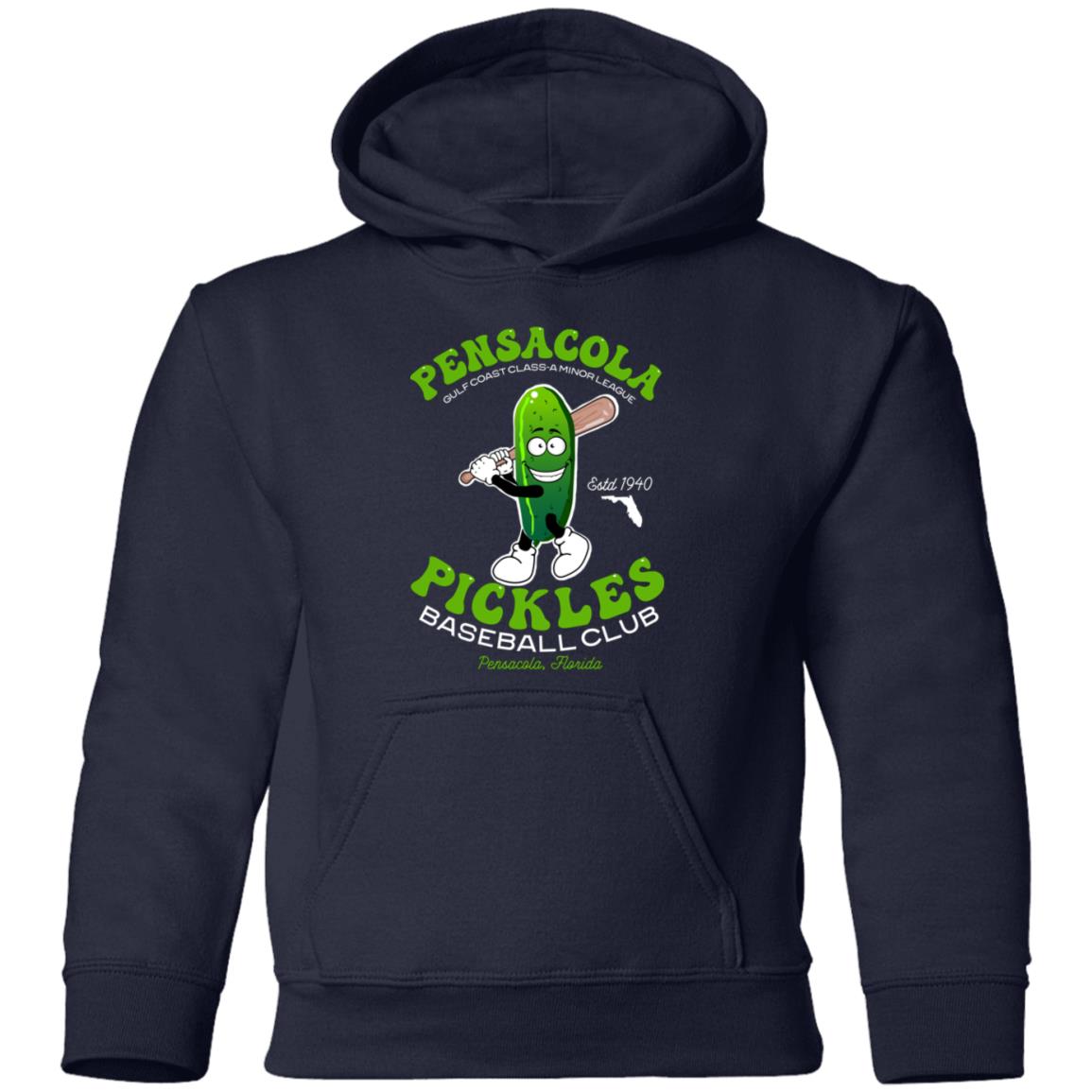 Pensacola Pickles Retro Minor League Baseball Team-Youth Pullover Hoodie